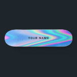 Skateboard Custom Holographic Simple Name<br><div class="desc">Minimalist Custom Holographic Simple Name skateboard</div>