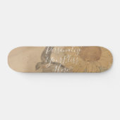Skateboard CUSTOM Nostalgic Sunflower & Bird Art Print (Horz)