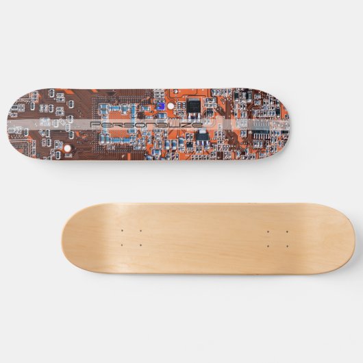 Skateboard Custom Orange PCB Circuit Board for IT Pros (Horz)
