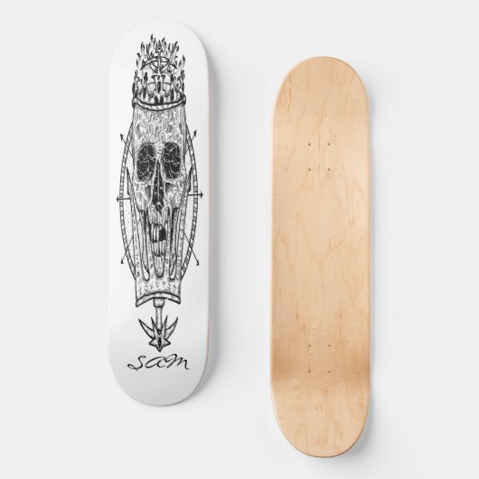 skateboard Custom Skeleton Nautical King (Voorkant)
