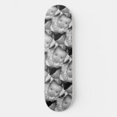 Skateboard Customisez votre motif photo noir blanc (Recto)