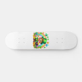Skateboard Cute arc-en-ciel Leprechaun avec or (Horz)