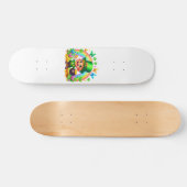Skateboard Cute arc-en-ciel Leprechaun avec or (Horz)