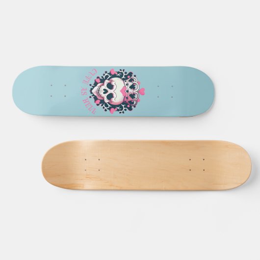 Skateboard Cute as Hell Crâne (Horz)