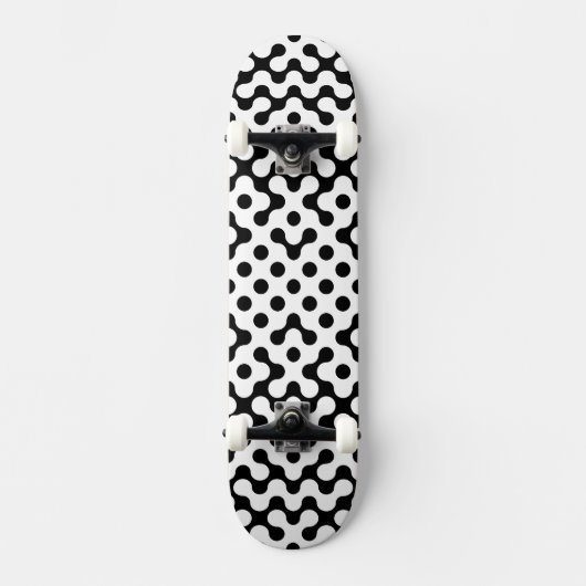 Skateboard Cute black white labyrinth pattern (Recto)