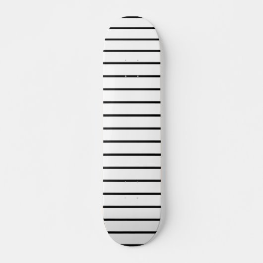 Skateboard Cute black white stripes (Devant)