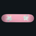 Skateboard Cute Blue Unicorn, Étoiles<br><div class="desc">Cute licorne bleue avec étoiles.</div>