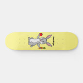Skateboard Cute bunny rabbit with vegetables (Horz)