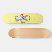 Skateboard Cute bunny rabbit with vegetables (Horz)