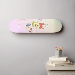 Skateboard Cute Caractère Gâteau Pops