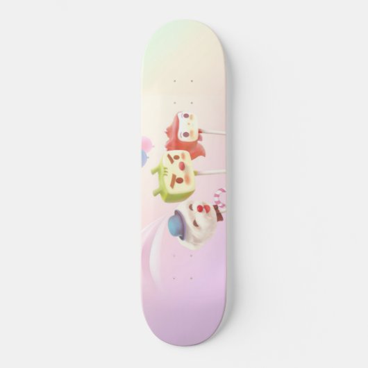 Skateboard Cute Caractère Gâteau Pops (Recto)