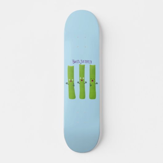 Skateboard Cute celery sticks trio cartoon vegetables (Devant)