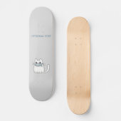 Skateboard Cute chat avec poisson Prix (Recto)