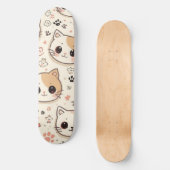 Skateboard Cute Chat simple chaton Motif (Recto)