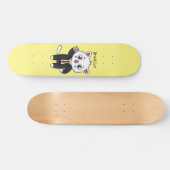 Skateboard Cute chaton chat en costume d'affaires dessin anim (Horz)