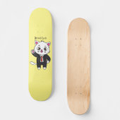 Skateboard Cute chaton chat en costume d'affaires dessin anim (Recto)