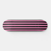 Skateboard Cute Chic rose et noir Vertical strié (Horz)
