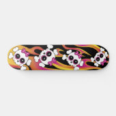 Skateboard Cute Crânes flamboyants (Horz)