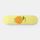 Skateboard Cute dancing orange citrus fruit (Horz)