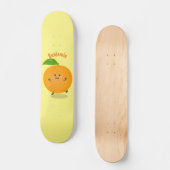 Skateboard Cute dancing orange citrus fruit (Recto)