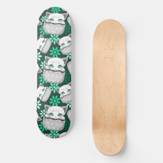 Skateboard Cute de chat et pointe joueuse à partir d'une poch (Recto)