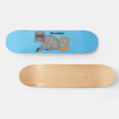 Skateboard Cute Emperor Tamarin illustration (Horz)