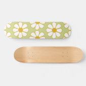 Skateboard Cute Floral Daisy Motif vert (Horz)
