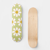 Skateboard Cute Floral Daisy Motif vert (Recto)