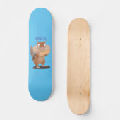 Skateboard Cute funny big cheeks chipmunk cartoon (Recto)