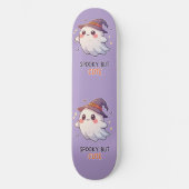 Skateboard Cute Ghost Witch Halloween Spooky Cute (Recto)