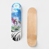 Skateboard Cute Girl Fairy Casting Magic Spell on Bumble Bee (Recto)