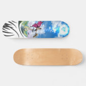 Skateboard Cute Girl Fairy Casting Magic Spell on Bumble Bee (Horz)