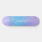 Skateboard Cute Girly mermaid violet parties scintillant chic (Horz)
