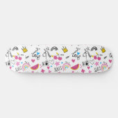 Skateboard Cute Girly tendance Unicorn Butterfly Motif de fru (Horz)