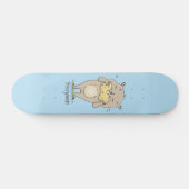 Skateboard Cute happy smiling hamster with peanut cartoon (Horz)