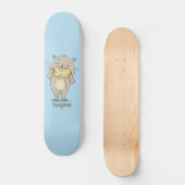 Skateboard Cute happy smiling hamster with peanut cartoon (Recto)