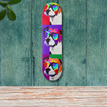 Skateboard Cute Jack Russell portrait pop art style<br><div class="desc">Cute Jack Russell portrait pop art style Présentation Cute Jack Russell Portrait Pop Art Style Skateboard! Êtes-vous un fan de Jack Russell terriers et skateboard? Ne cherchez plus ! Nous vous présentons un design unique et adorable inspiré de la pop art d'Andy Warhol. Ce skateboard accrocheur présente un charmant portrait de...</div>