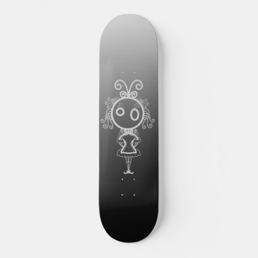 Skateboard Cute Kawaii Cartoon Girl (Recto)