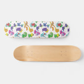 Skateboard Cute Kawaii Dinosaures (Horz)
