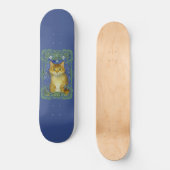 Skateboard Cute Kitten au style Art Nouveau Vintage (Recto)