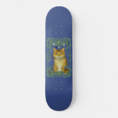 Skateboard Cute Kitten au style Art Nouveau Vintage (Recto)