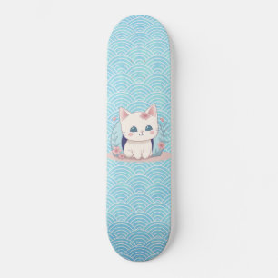 Skateboard Cute Kitten Kawaii