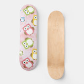 Skateboard Cute Owls, Owl Pattern, Colorful Owls, Baby Owls (Recto)