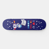 Skateboard Cute Panda Ours Astronaut Sur Rockship Kids (Horz)