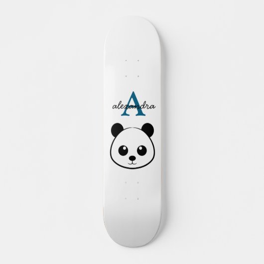 Skateboard Cute Panda Ours Personnalisé Monogramme Arrière - (Devant)