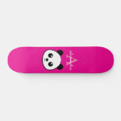 Skateboard Cute Panda Ours Personnalisé Monogramme Arrière - (Horz)