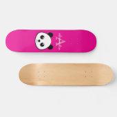 Skateboard Cute Panda Ours Personnalisé Monogramme Arrière - (Horz)