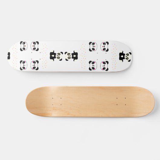 Skateboard Cute panda Pattern (Horz)