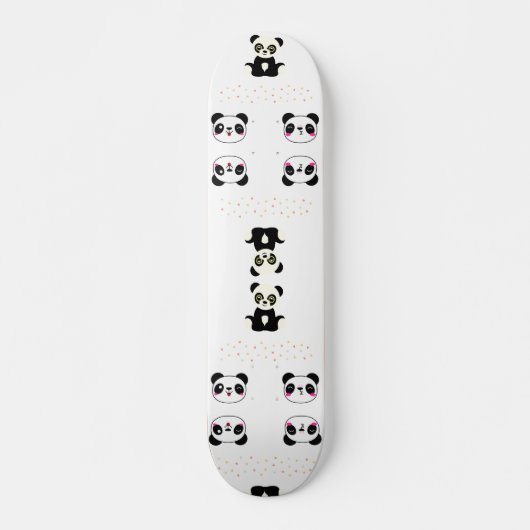 Skateboard Cute panda Pattern (Devant)