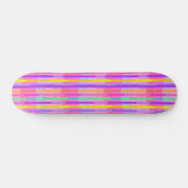 Skateboard Cute Pastel Rainbow Stripes (Horz)